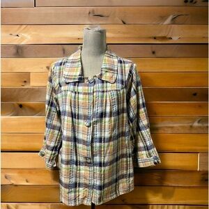 Art and Soul Plaid Swing jacket size 1X